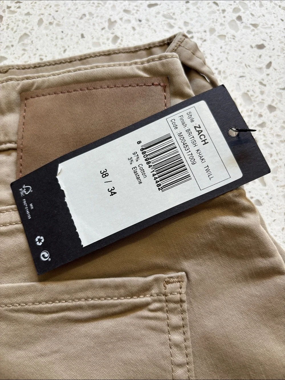 Mavi Men’s Straight Jeans in Khaki 38x34